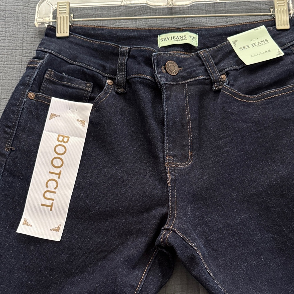 Sky Jeans Bootcut Dark Wash Women’s Stretch Denim Jeans Size 7 NWT - Picture 3 of 11